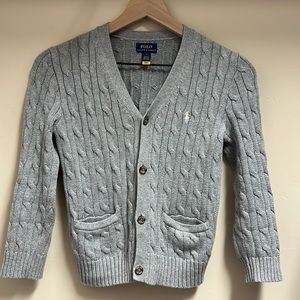 Kids button down knit sweater